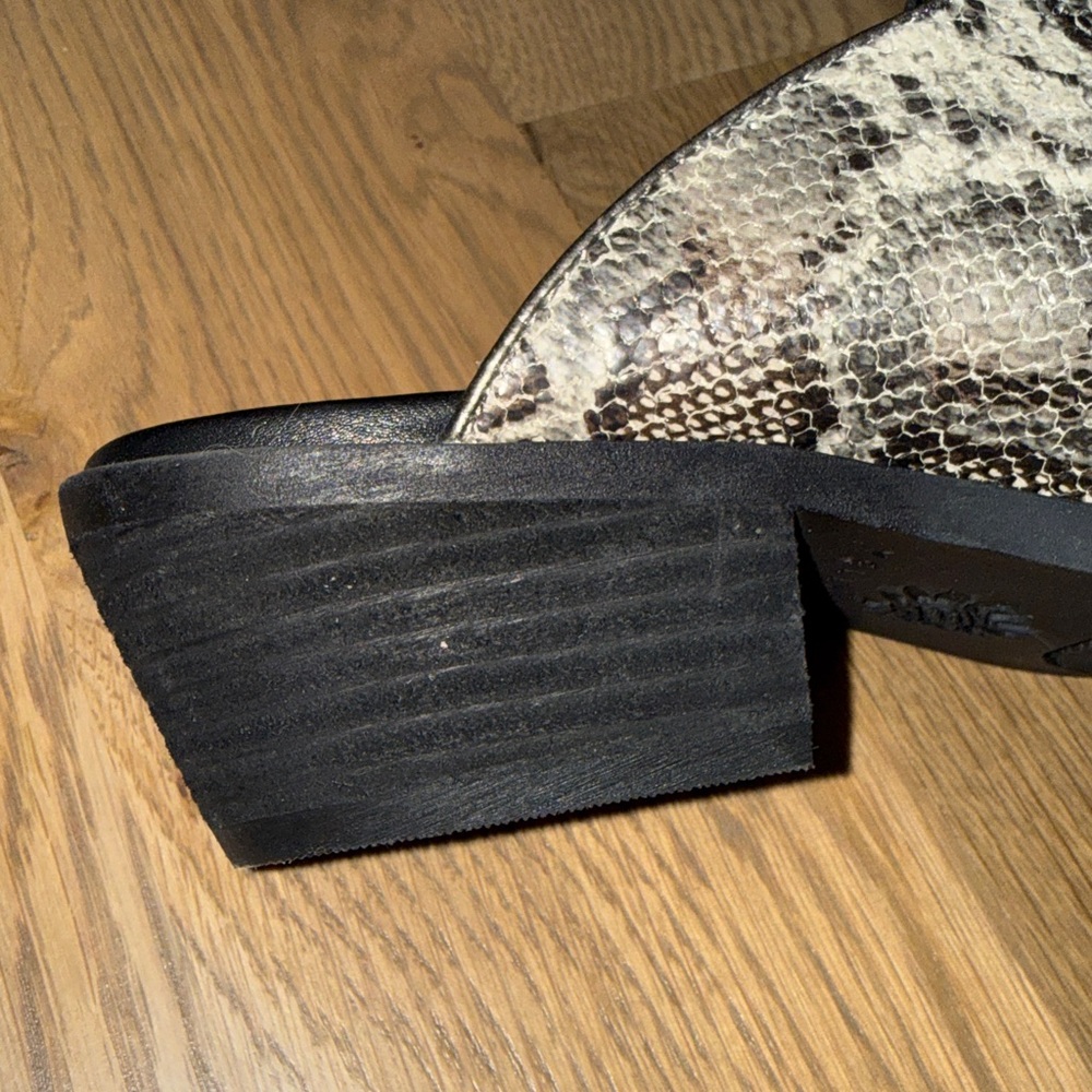 Yellow Box Lydia Python Mules - Picture 5 of 5